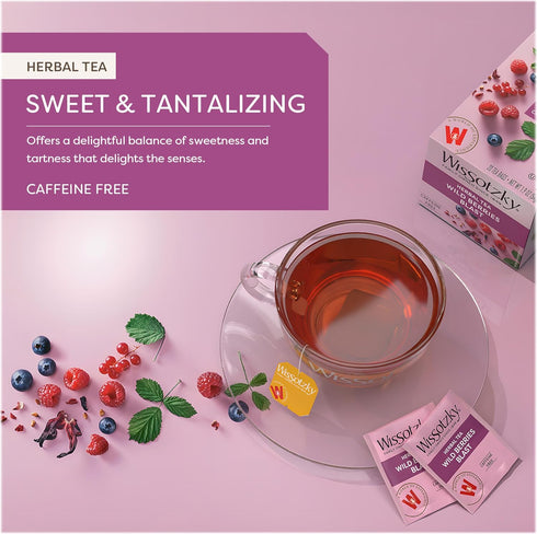 (20 Wissotzky Wildberry Blast Herbal Tea Tea Bags) | Berry Blend | Caffeine Free Tea