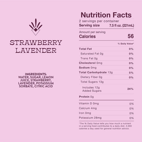 200ml (8-Pack) Root Elixirs Strawberry Lavender Sparkling Cocktail Mixer, Zero-Proof Mocktail Mixer, Real Strawberry +
