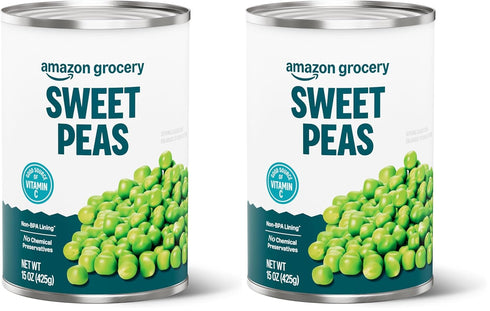 Amazon Grocery, Sweet Peas, 15 Oz (Pack of 2)