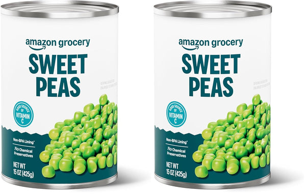 Amazon Grocery, Sweet Peas, 15 Oz (Pack of 2)