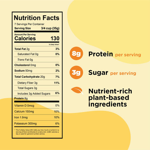 (1-Pack) Protein and Gluten-Free Breakfast Cereal by Three Wishes - High Protein and Low Sugar Snack - Vegan, Kosher