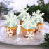 Gyufise 50Pcs White Edible Cupcake Toppers, Snowflakes Cake Decoration for Christmas Winter Birthday Party Supplies