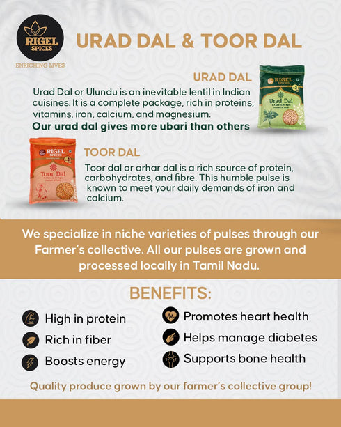 (4 Rigel Spices | Urad Dal Pounds) | Whole white | Rich in Protein