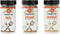 Farberware Pizza Spice Blend Set in Glass Jars (Basil, Oregano, Rosemary) with Removable Sifter Caps