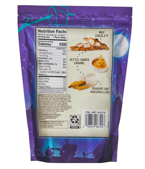 Generic 26.3 oz (Pack 2) Caramel Smores Clusters, of - Graham Crackers & Marshmallows Drenched in Milk Chocolate