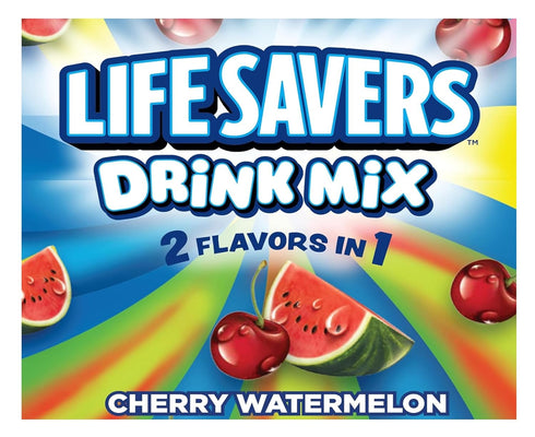 Pack 6 Lifesavers Singles to Go Variety of - Two of Each Flavor - Cherry Watermelon, Pineapple Punch, and Raspberry
