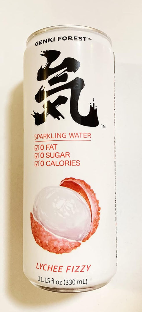 Generic 4 (11.15 Oz Cans Genki Forest Sparkling Water With Lychee Fizzy Fl Each)