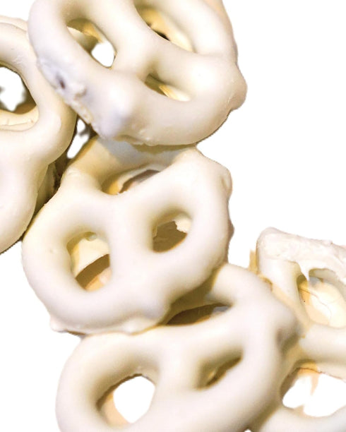DM Sweets 2 lbs Greek Yogurt Coated Pretzels - of Fresh Gourmet Sweet Creamy Covered Dipped Pretzels