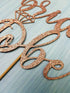 Bride to Be Cake Topper for Bridal Shower/Wedding Shower/Engagement Decorations - Double-sided Rose Gold Glitter