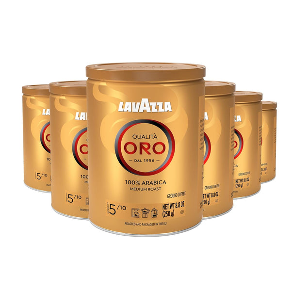 Lavazza Qualit Oro Ground Coffee, Medium Roast, 100% Arabica, 8.8 oz Tin