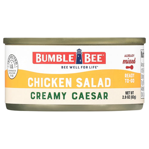 Pack 10g (Pack 12) Bumble Bee Snack On The Run! Protein Snack - Creamy Caesar Chicken Salad with Crackers - Protein per