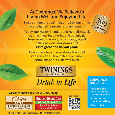 24-Count (Pack 2) Twinings of London Naturally Decaffeinated Earl Grey Tea K-Cups