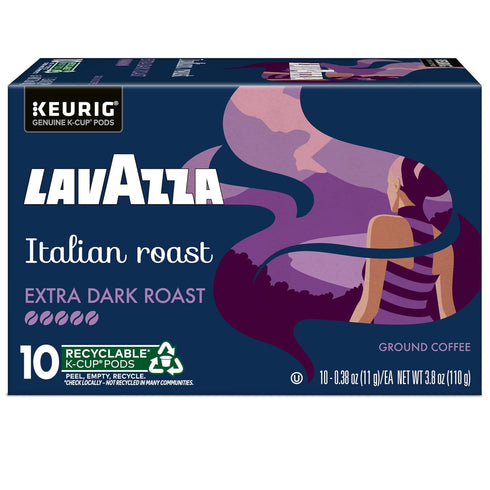 60ct (6 Packs 10) Lavazza Italian Roast, Keurig Single Serve K-Cup Pods