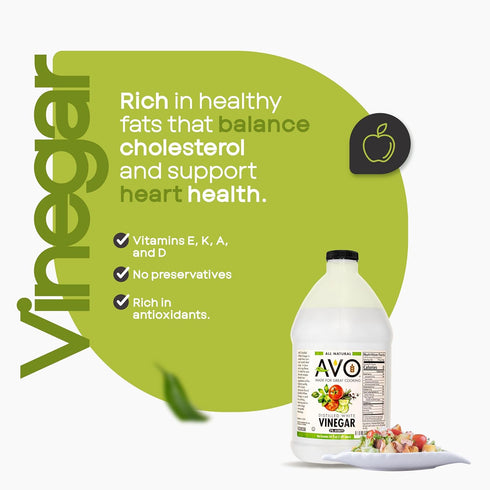 1 (128 oz) 5% (2 pack) AVO Distilled White Vinegar Gallon - Acidity, Pure Natural White Vinegar Gallon