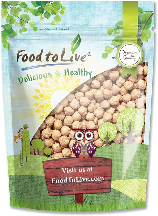 Food to Live - Garbanzo Beans, 1 Pound Whole Dried Raw Chickpeas,