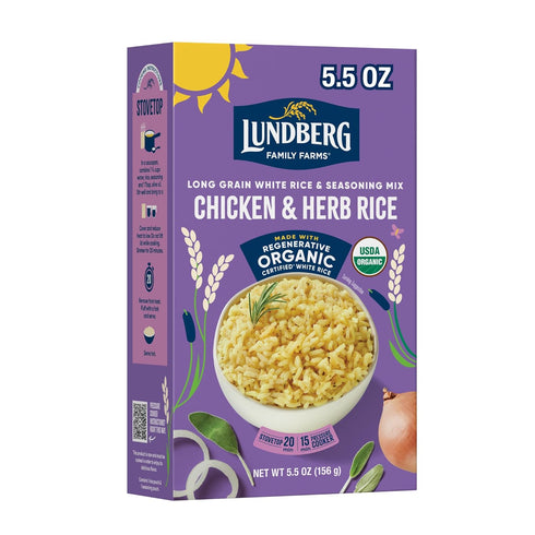 Lundberg Organic Chicken & Herb Seasoned Rice - Regenerative Organic Certified Long