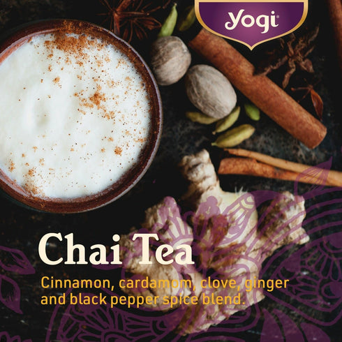 16 Pack (6 Packs) Yogi Tea Chai Rooibos Tea - Tea Bags per - Spiced Organic Rooibos Tea - Provides Antioxidants