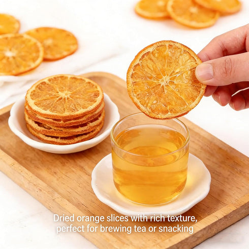 7.05oz/200g,Approx 50 60+ XIHUDE Dried Orange Slices to Slices,Sugar Free Natural Fruit for Cocktails,Christmas
