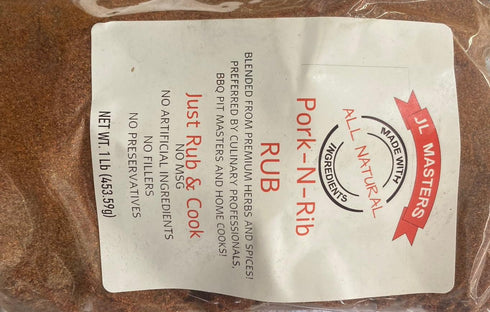 JL Masters PORK & Rib Rub-1 Pound Package