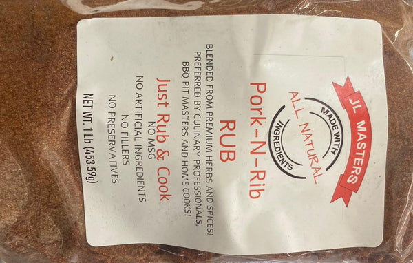 JL Masters PORK & Rib Rub-1 Pound Package