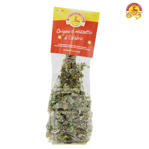 TUTTOCALABRIA Dried Calabrian Oregano on the Stem - 40 g, All Natural, Product of Italy