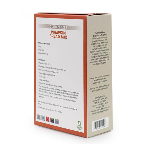 Heartland Gourmet Pack Gluten-Free Pumpkin Spice Bread Mix | Certified Gluten-Free |