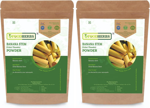 FOODHERBS Banana Stem Powder | 200 GMS / 0.44 Lbs | Helps