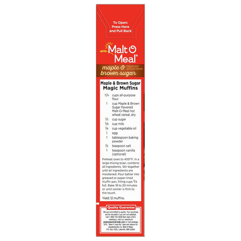 28 oz Malt-O-Meal Company Maple Brown Sugar Cereal