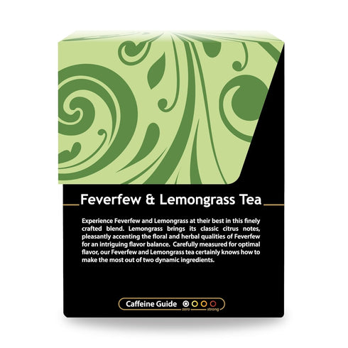 Buddha Teas - Feverfew & Lemongrass Organic Herbal Tea - Caffeine Free, 18 Tea Bags (Pack of 1)