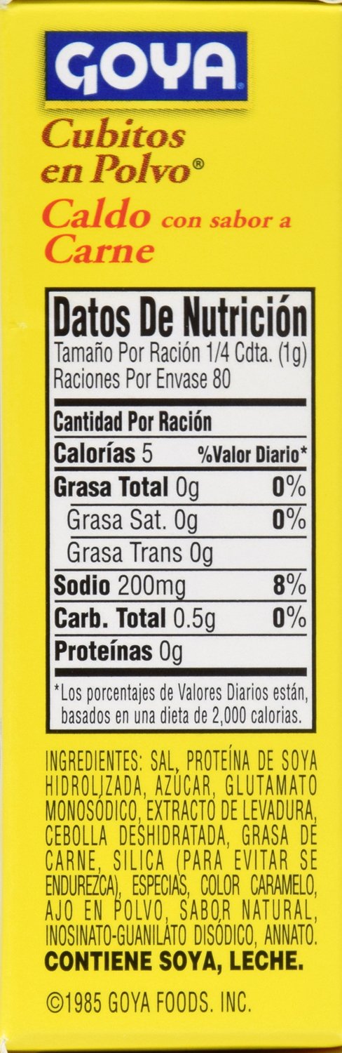 2.82 (Pack 2) Goya Powdered Beef Bouillion, Ounce