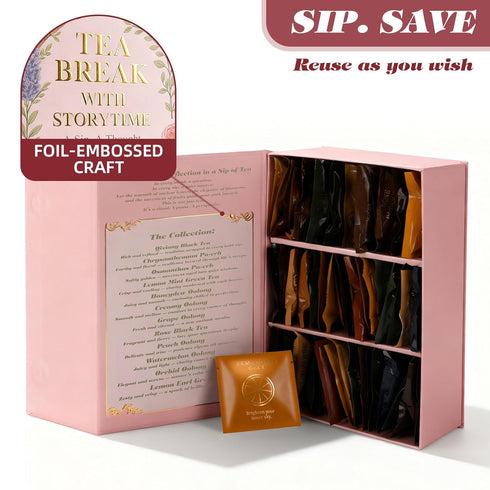 HugCoz Set 60 12 Book Tea Gift | Assorted Tea Bags | Christmas Day & Corporate Gifting Option | Exotic Herbal Blends