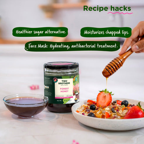 17.6 Oz Forest Honey | Raw, Wild, Unfiltered & Unpasteurized | Multifloral Honey from Native Indian Bees | No