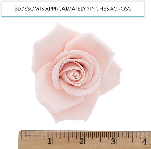 3 Inch, 9 Count Global Sugar Art Peace Rose Sugar Cake Flowers, Pink by Chef Alan Tetreault