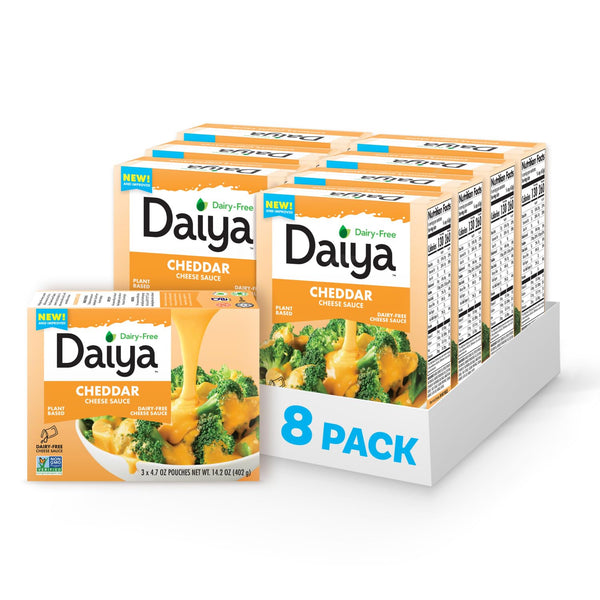 Dairy Free Cheddar Cheese Sauce, Plant Based Rich, Creamy, Cheesy Sauce, 14.2