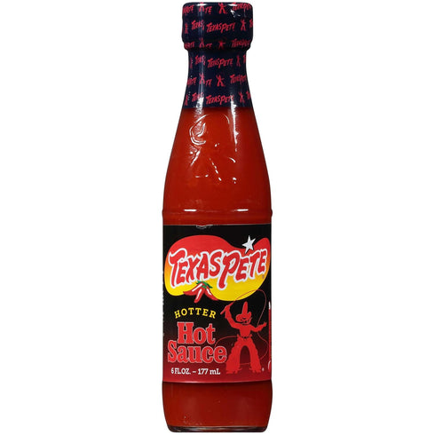 T W Garner 6 12 New Texas Pete Hotter Hot Sauce, Ounce - per case.