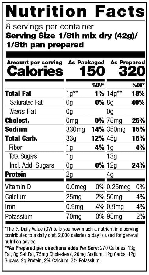12 Oz (Pack 6) Pamela's Corn Bread Muffin Mix