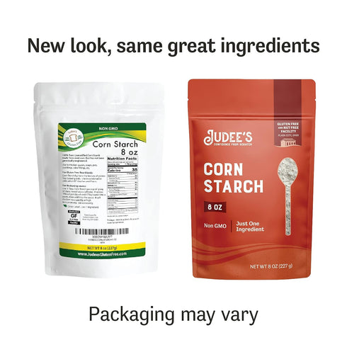 Judee’s Corn Starch 8 oz - 100% Non-GMO, Gluten-Free, Nut-Free, Great Thickener for Sauces, Soups, Gravies, Lightens