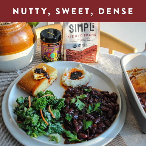 Immune (4 Pack, 12 oz SIMPLi Regenerative Organic Certified Kidney Beans, Organic Red Kidney Beans High in Fiber