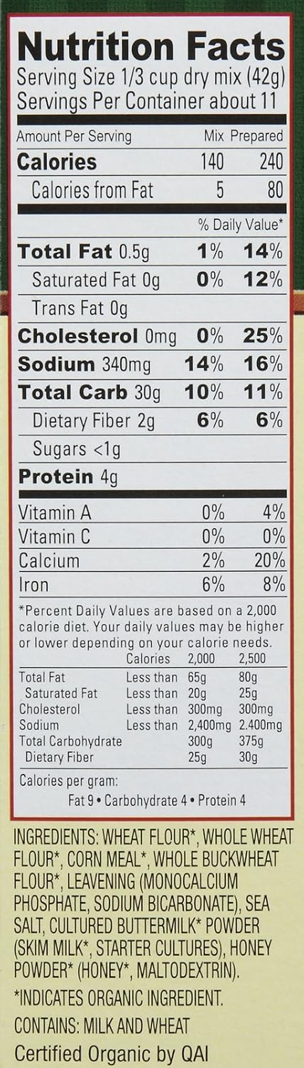 16 Maple Grove Farms Organic Pancake & Waffle Mix with Honey, Ounce