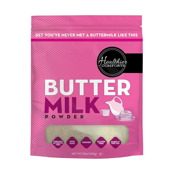 Healthier Comforts Premium Cultured Buttermilk Powder | Kosher, Gluten Free, Non-GMO |