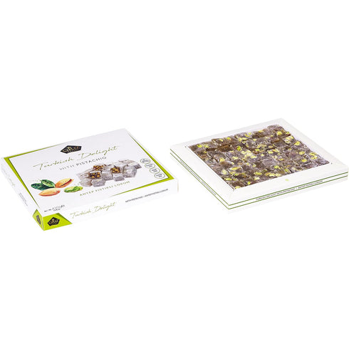 420g Apprx.42 Cerez Pazari Turkish Delight Pistachio Candy Gourmet Premium Vegan Sweets Medium Gift Box | Sweet Luxury