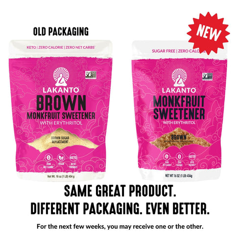 1 Lb Lakanto Brown Monk Fruit Sweetener With Erythritol, Brown Sugar Substitute Sweetener For Baking, Coffee, Oatmeal