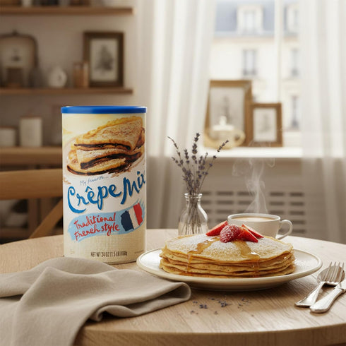24 oz My Favorite Gluten Free Crepe Mix, Traditional French Style Quick Pantry Staples for Crepe Maker, Gourmet Crepes