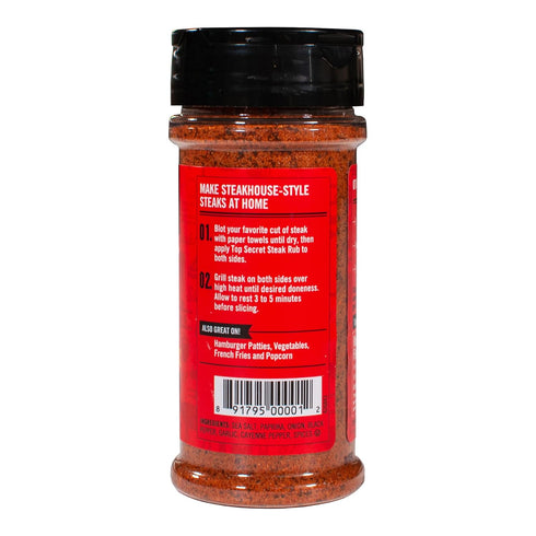 Todd Wilbur's Top Secret Recipes Steak Rub, 7 oz - Famous Steakhouse Flavor at Home, Gluten Free