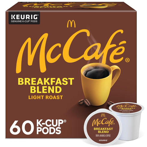 McCafe Breakfast Blend, Single Serve Coffee Keurig K-Cup Pods, Light Roast, 60