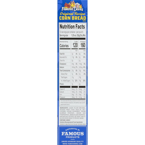 1 (15 oz.) Famous Dave's - pck Original Recipe Corn Bread Mix