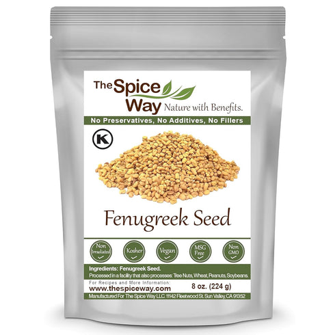 The Spice Way Fenugreek Seeds, Whole (8 oz), Great for Indian Curry Seasoning