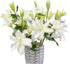 5 stems fresh-cut multi-petal lilies Scented for a long time and good for hydroponic flower arrangements Shipped