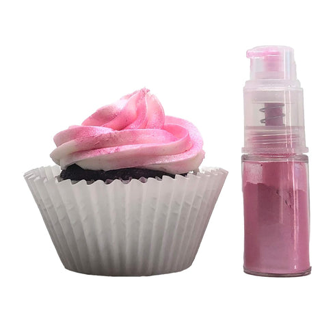 4 Edible luster dust Spray, Pink, Baby Pink and Pearl white ,Metallic Dust Spray Pump dispenser gram each for cake