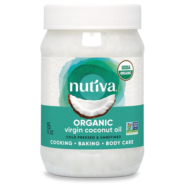 Nutiva Organic, Cold-Pressed, Unrefined, Virgin Coconut Oil from Fresh, non-GMO, Sustainably Farmed